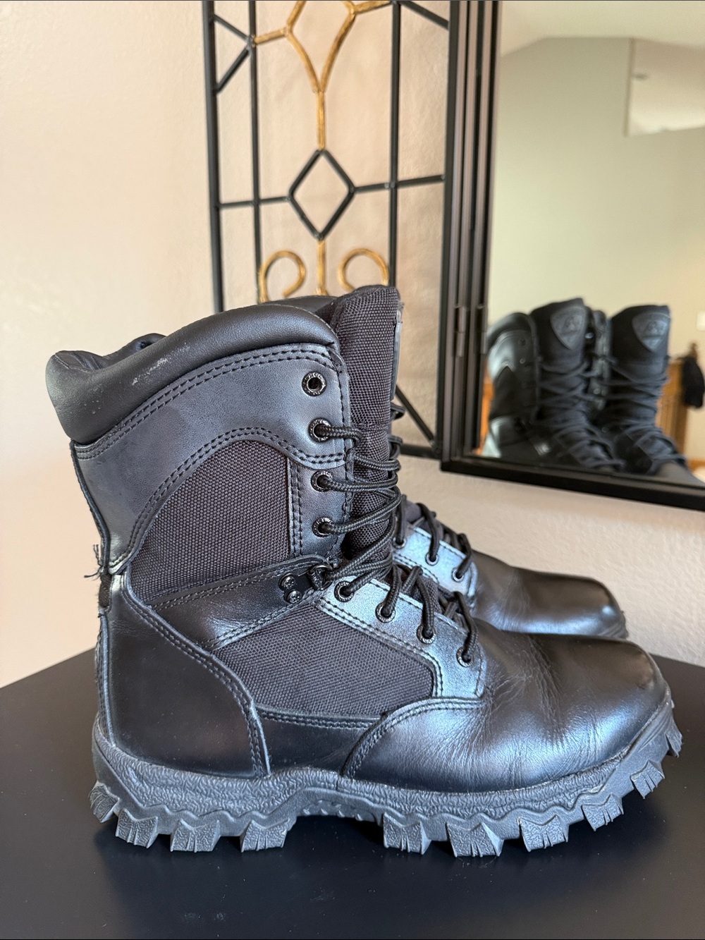 Rocky Black Tactical Lace-Up Work Boots